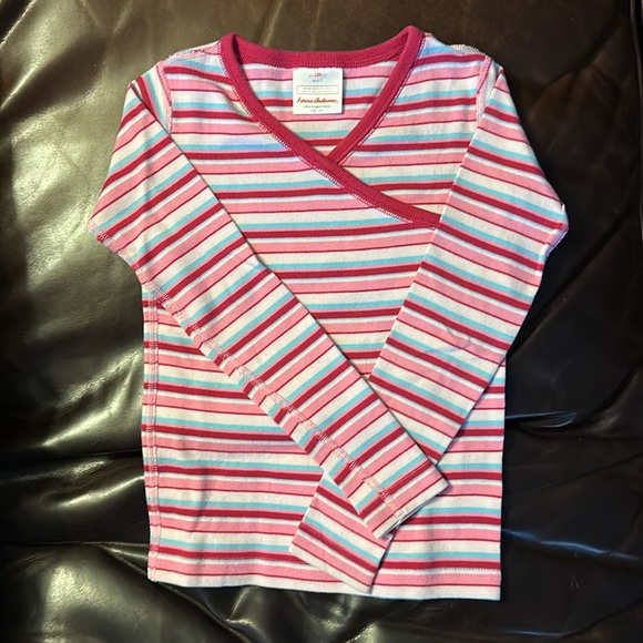 EUC Hanna Andersson girls’ pajamas, pink stripes, size 120 (6-7) - Picture 3 of 8